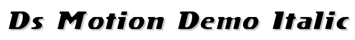 DS Motion Demo Italic police